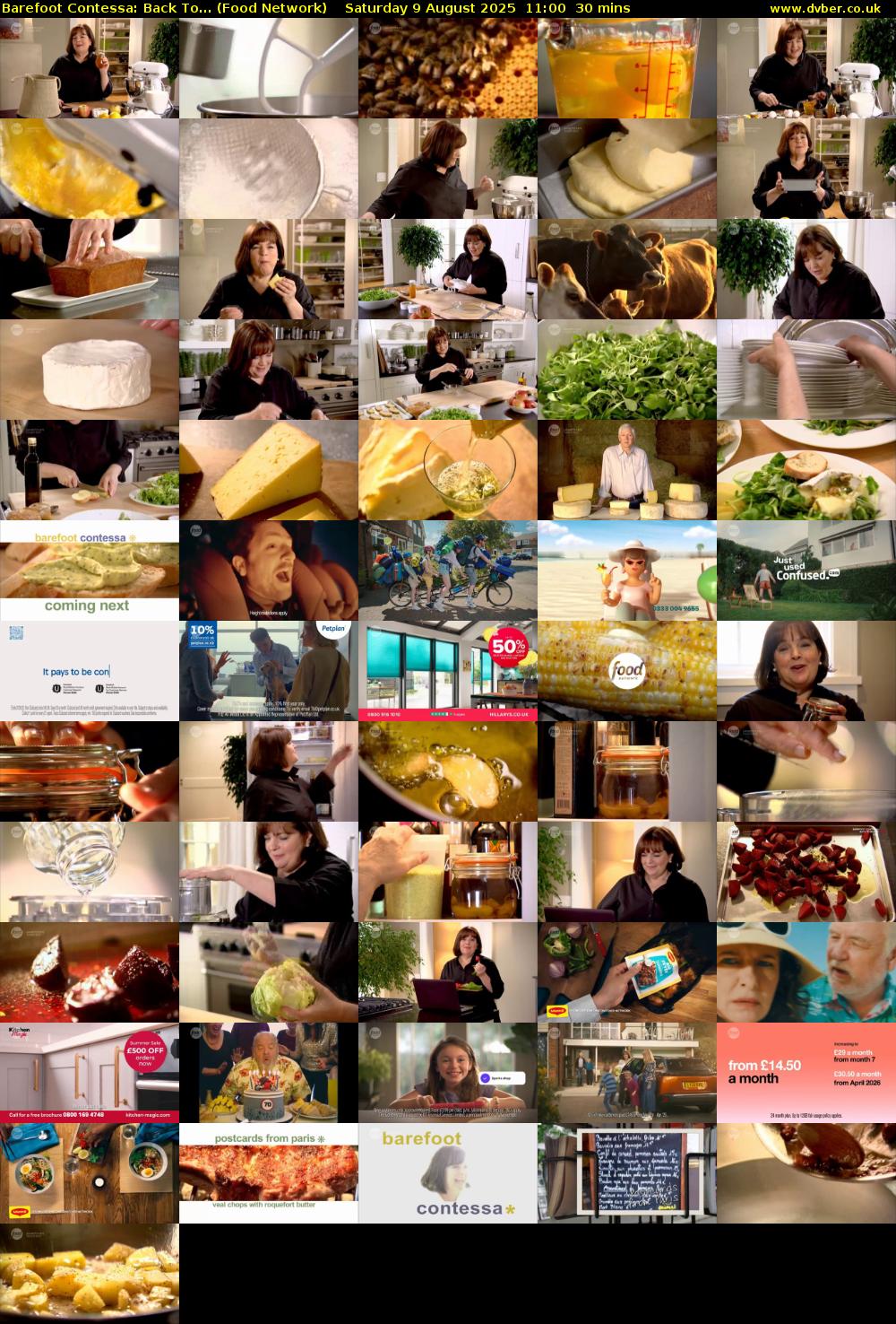 Barefoot Contessa: Back To... (Food Network) Saturday 9 August 2025 11:00 - 11:30