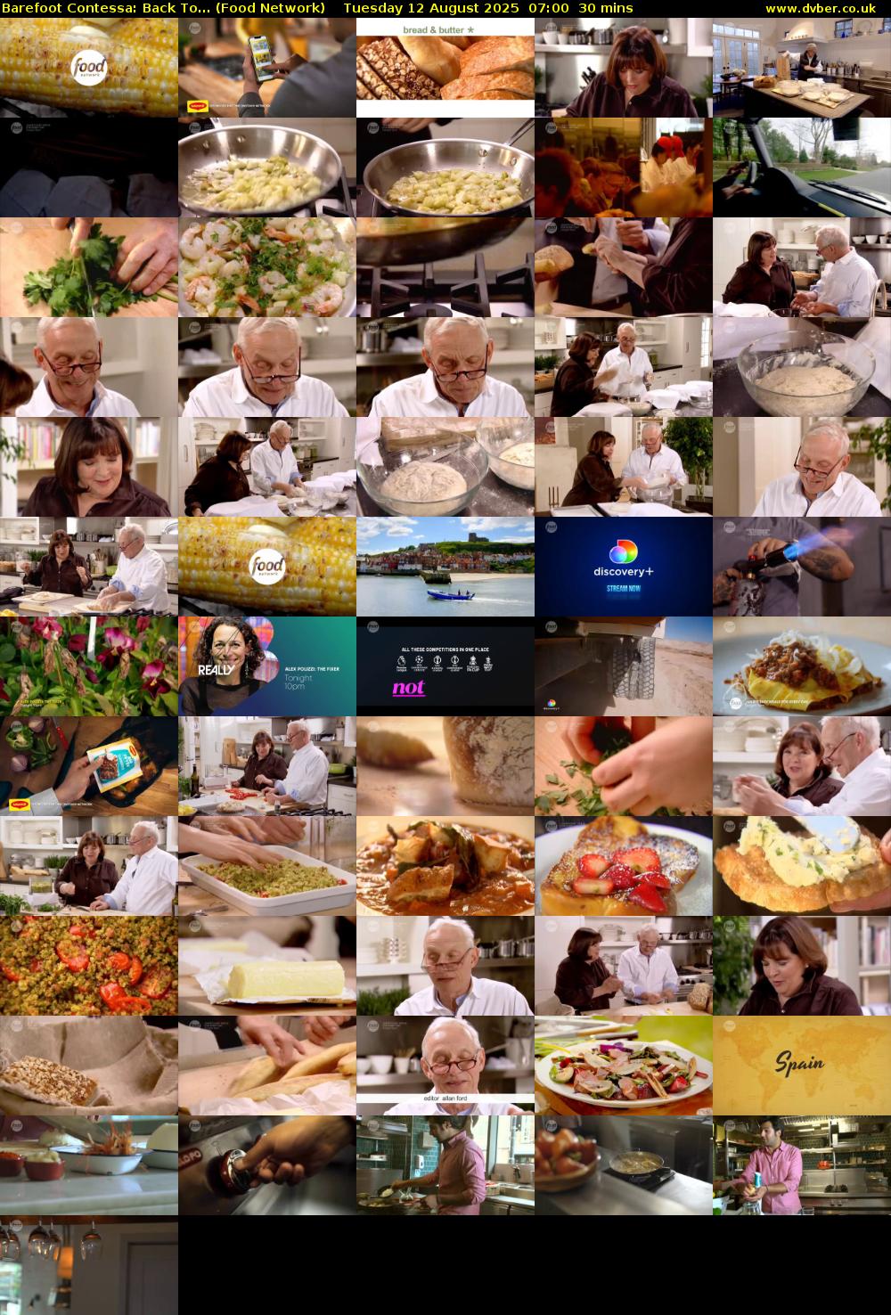 Barefoot Contessa: Back To... (Food Network) Tuesday 12 August 2025 07:00 - 07:30