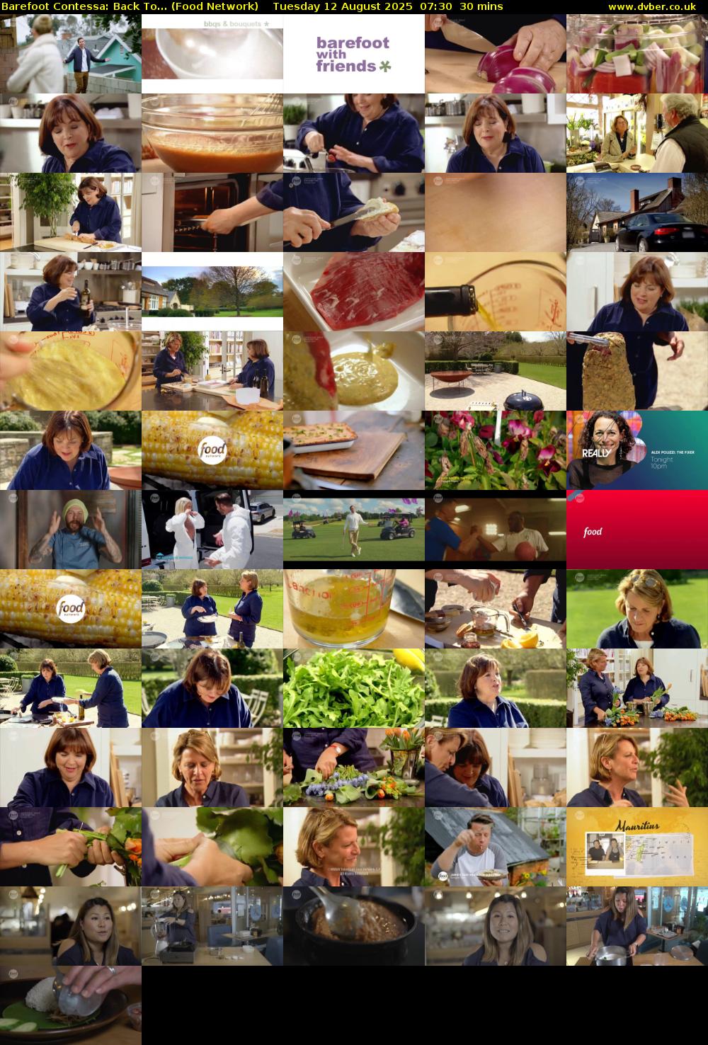 Barefoot Contessa: Back To... (Food Network) Tuesday 12 August 2025 07:30 - 08:00