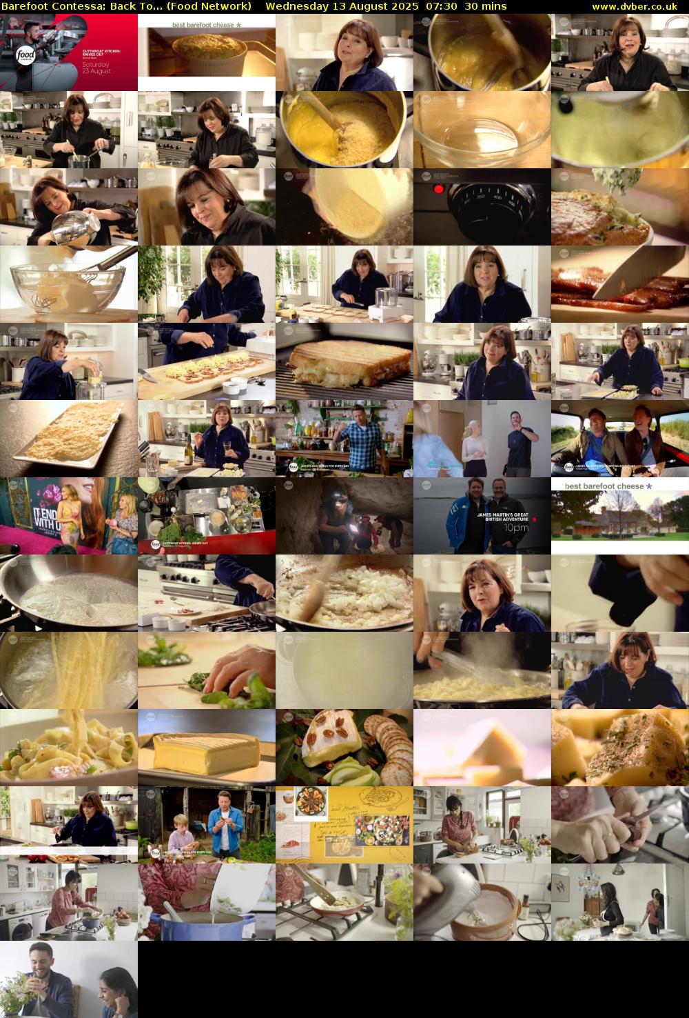 Barefoot Contessa: Back To... (Food Network) Wednesday 13 August 2025 07:30 - 08:00