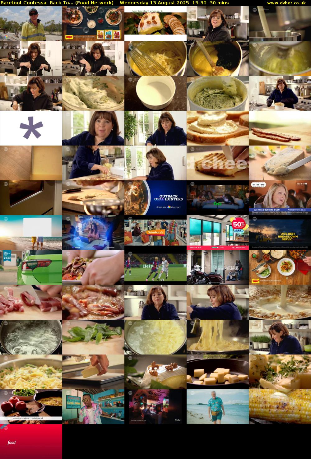 Barefoot Contessa: Back To... (Food Network) Wednesday 13 August 2025 15:30 - 16:00