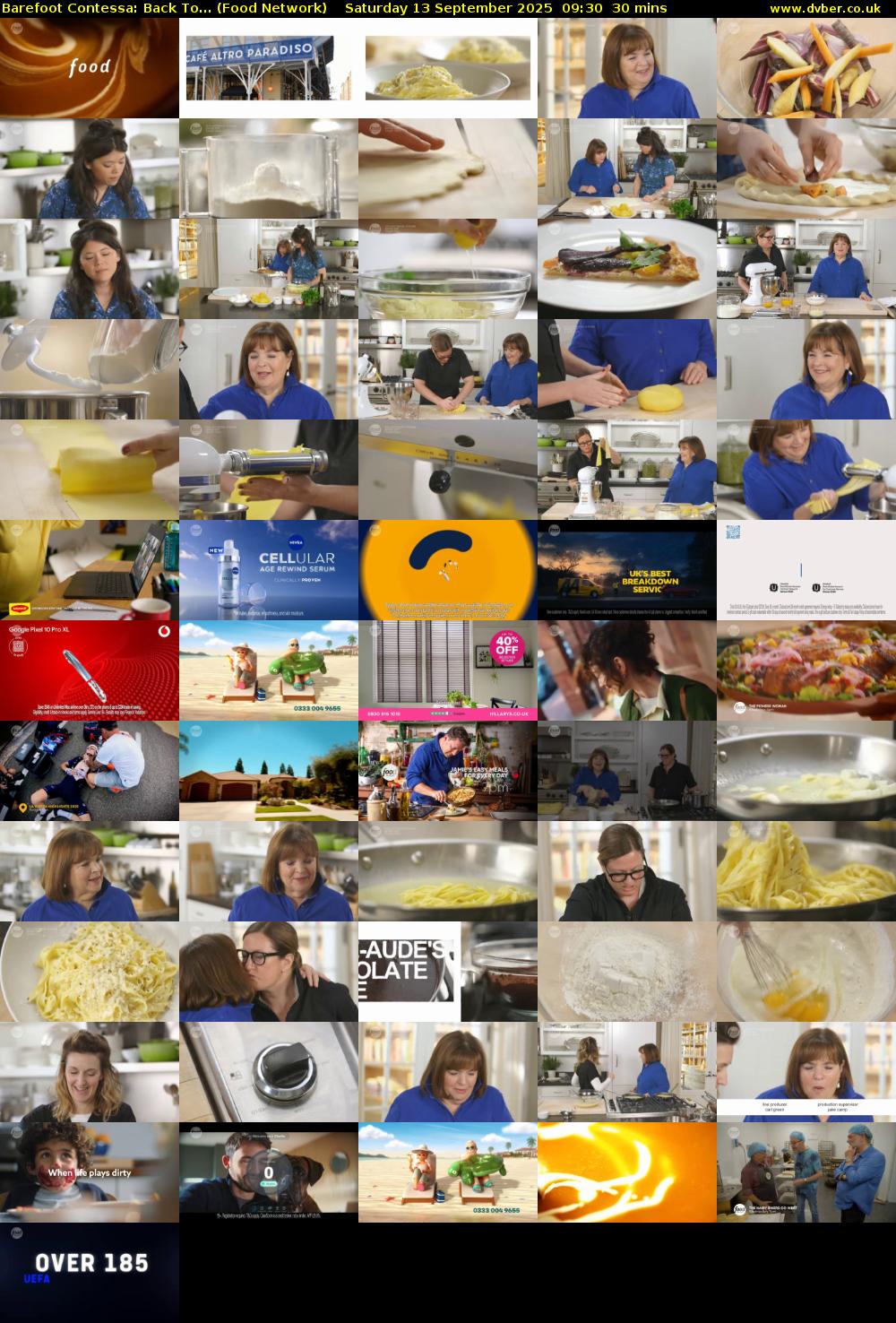 Barefoot Contessa: Back To... (Food Network) Saturday 13 September 2025 09:30 - 10:00