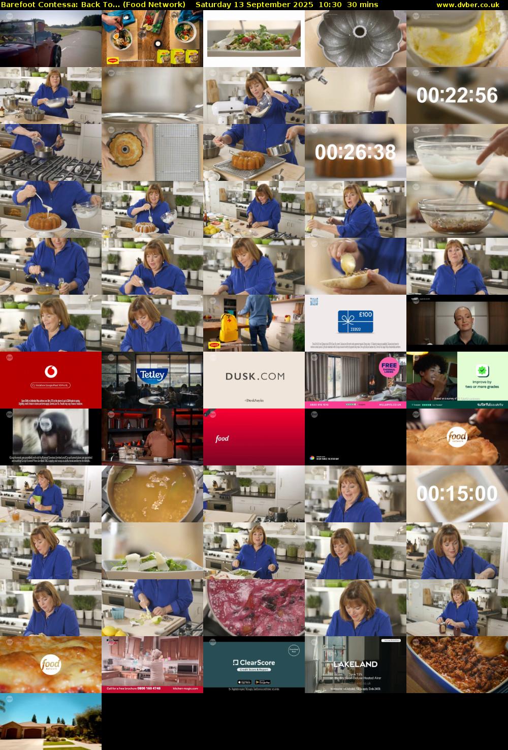 Barefoot Contessa: Back To... (Food Network) Saturday 13 September 2025 10:30 - 11:00