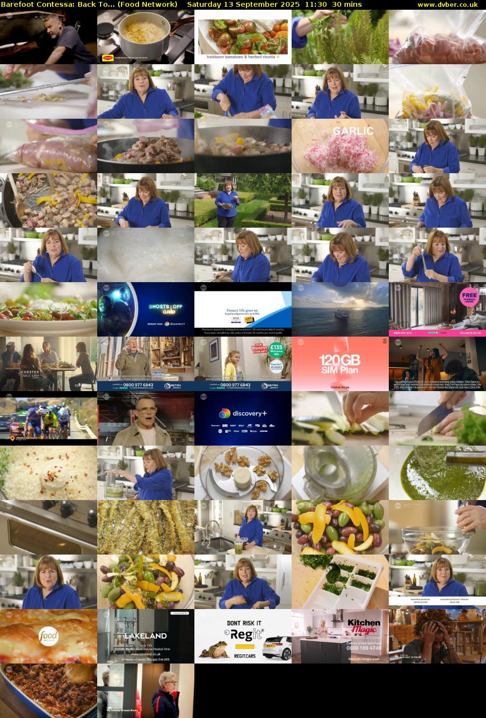 Barefoot Contessa: Back To... (Food Network) Saturday 13 September 2025 11:30 - 12:00