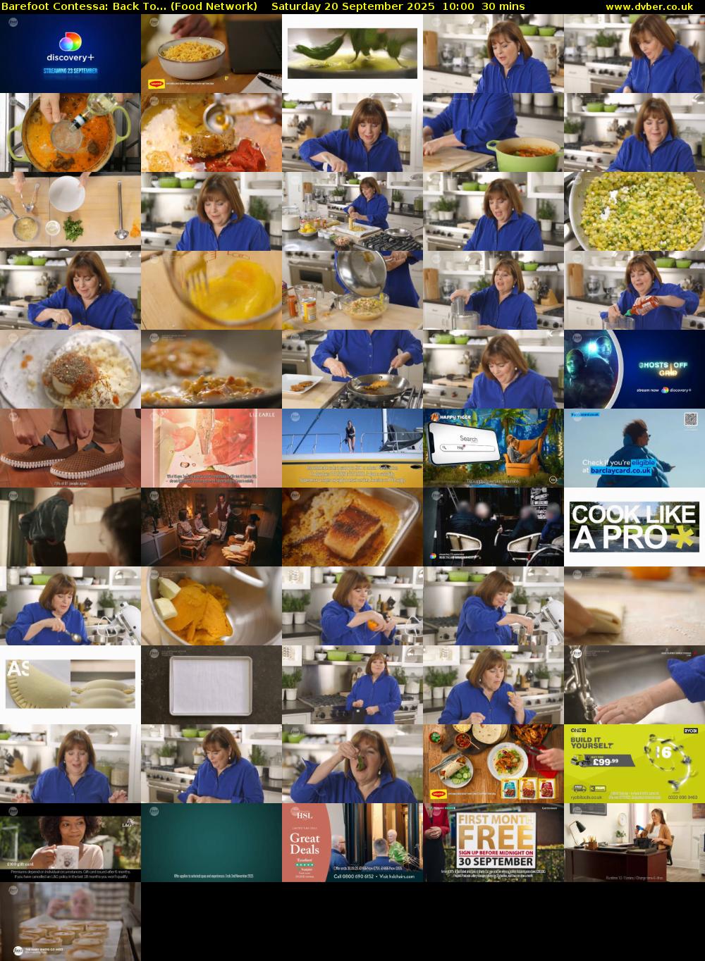 Barefoot Contessa: Back To... (Food Network) Saturday 20 September 2025 10:00 - 10:30