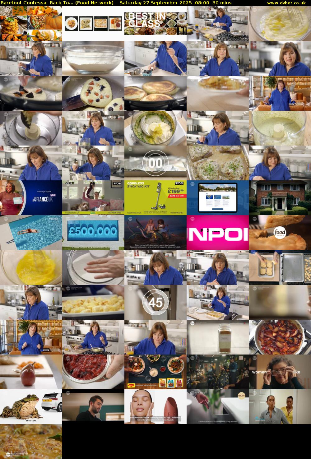 Barefoot Contessa: Back To... (Food Network) Saturday 27 September 2025 08:00 - 08:30