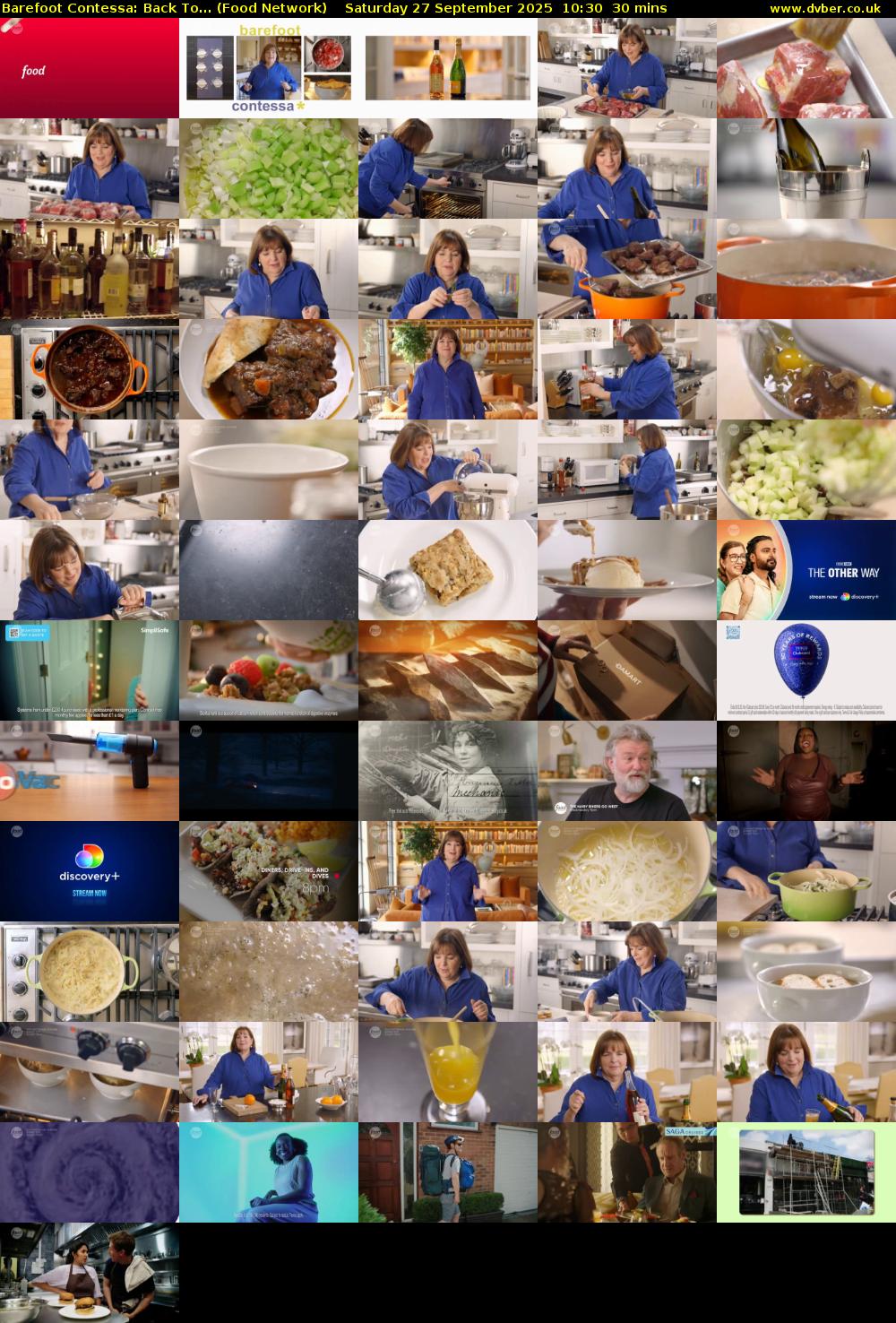 Barefoot Contessa: Back To... (Food Network) Saturday 27 September 2025 10:30 - 11:00