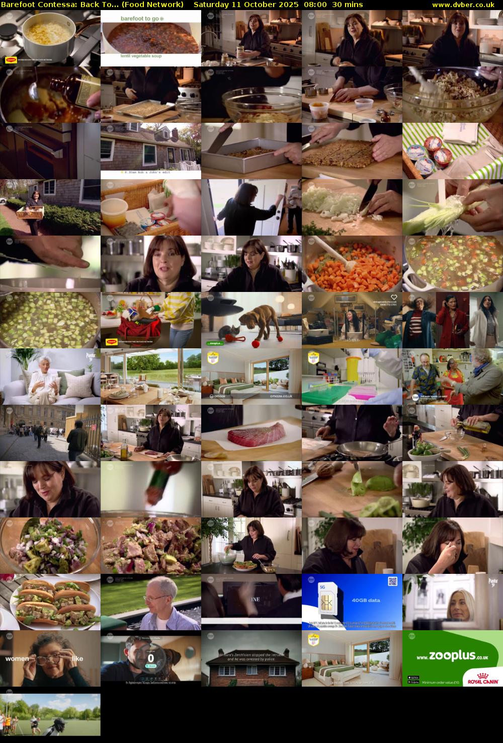 Barefoot Contessa: Back To... (Food Network) Saturday 11 October 2025 08:00 - 08:30