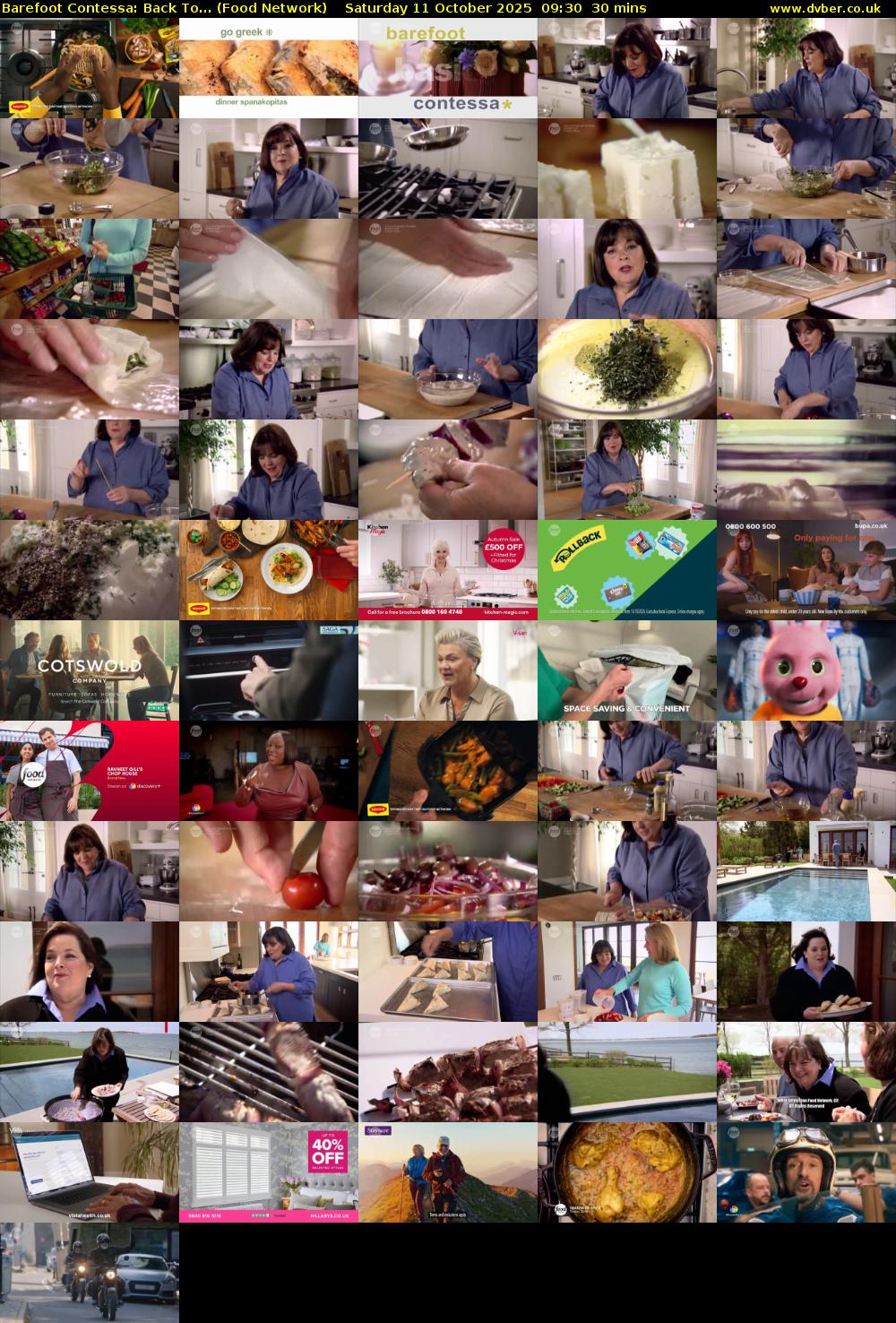 Barefoot Contessa: Back To... (Food Network) Saturday 11 October 2025 09:30 - 10:00