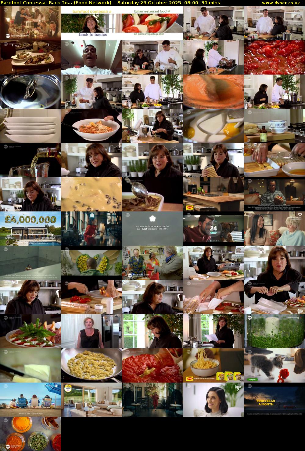 Barefoot Contessa: Back To... (Food Network) Saturday 25 October 2025 08:00 - 08:30