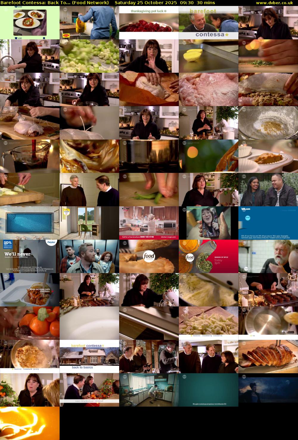Barefoot Contessa: Back To... (Food Network) Saturday 25 October 2025 09:30 - 10:00