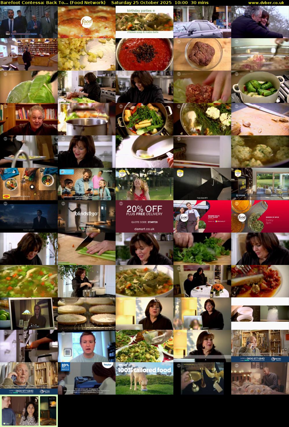 Barefoot Contessa: Back To... (Food Network) Saturday 25 October 2025 10:00 - 10:30