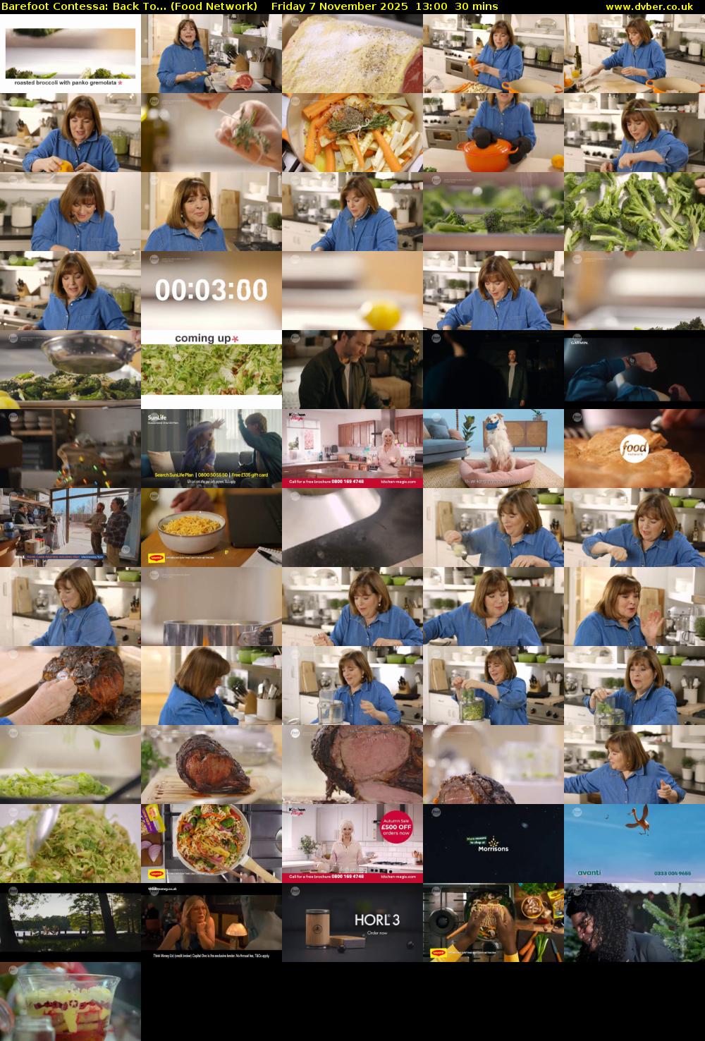 Barefoot Contessa: Back To... (Food Network) Friday 7 November 2025 13:00 - 13:30