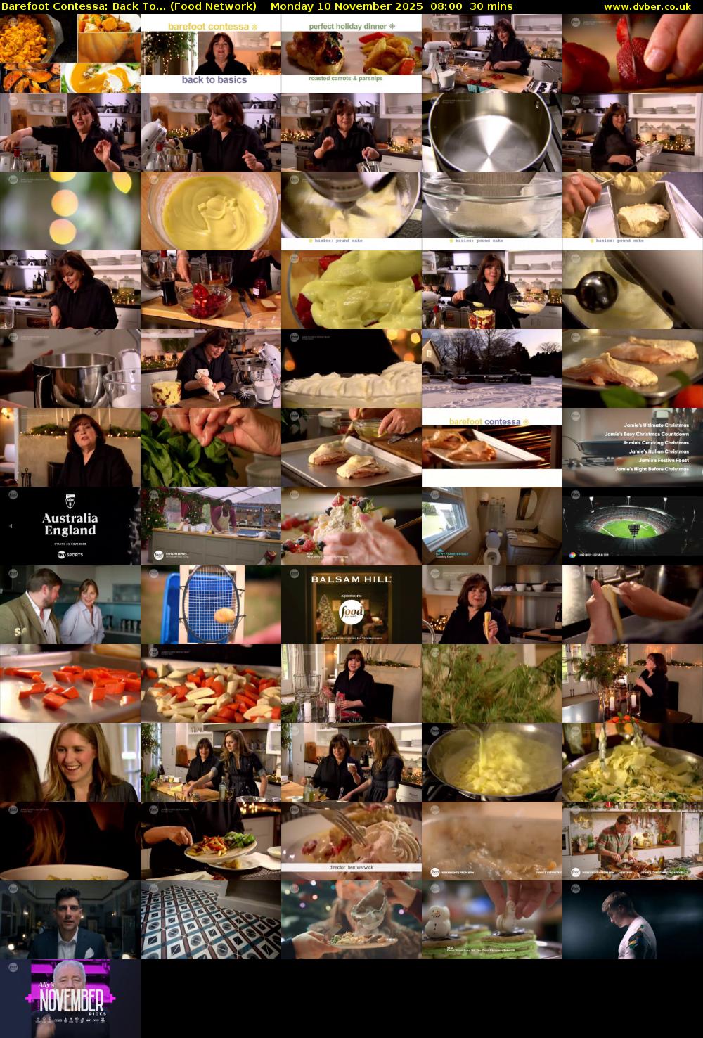 Barefoot Contessa: Back To... (Food Network) Monday 10 November 2025 08:00 - 08:30