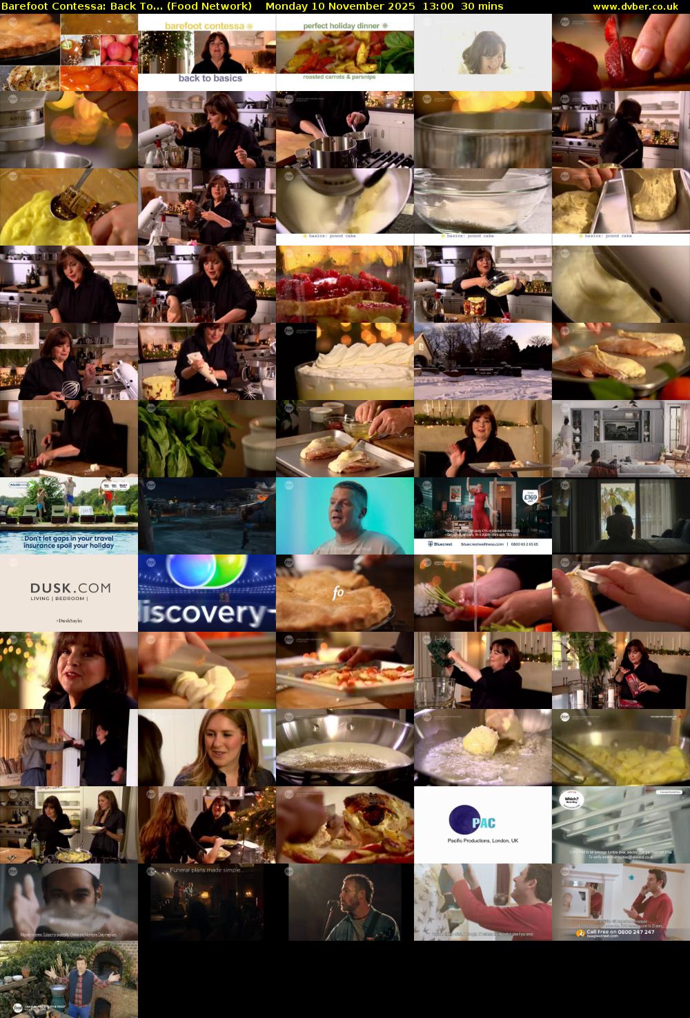 Barefoot Contessa: Back To... (Food Network) Monday 10 November 2025 13:00 - 13:30