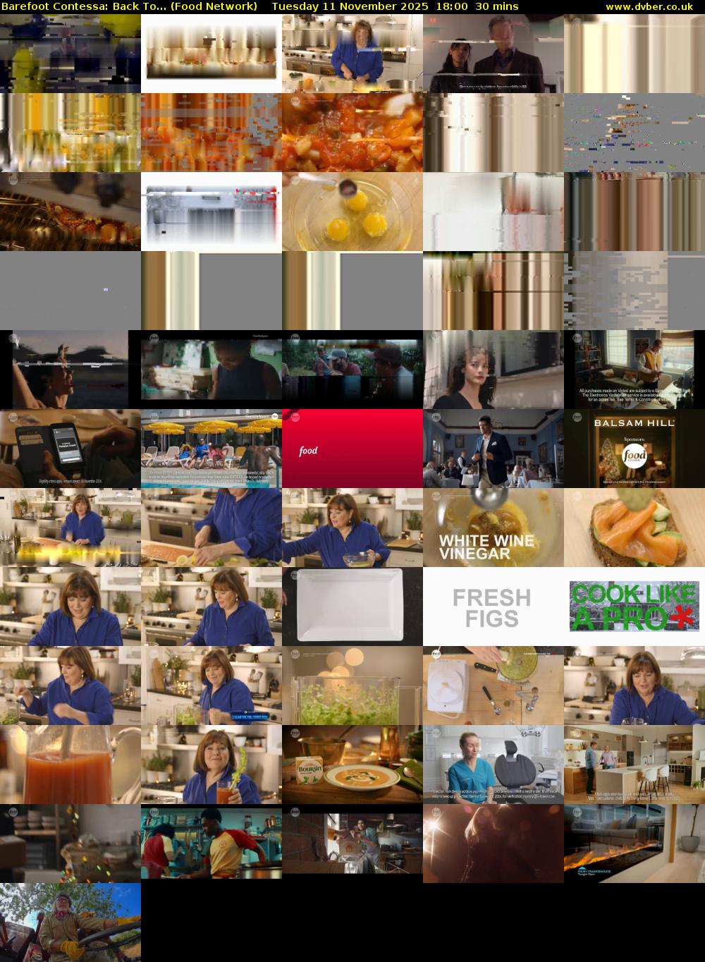 Barefoot Contessa: Back To... (Food Network) Tuesday 11 November 2025 18:00 - 18:30