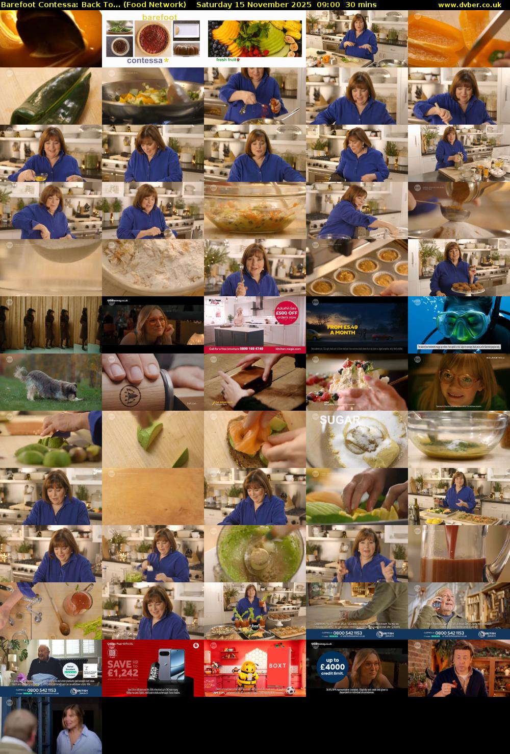 Barefoot Contessa: Back To... (Food Network) Saturday 15 November 2025 09:00 - 09:30