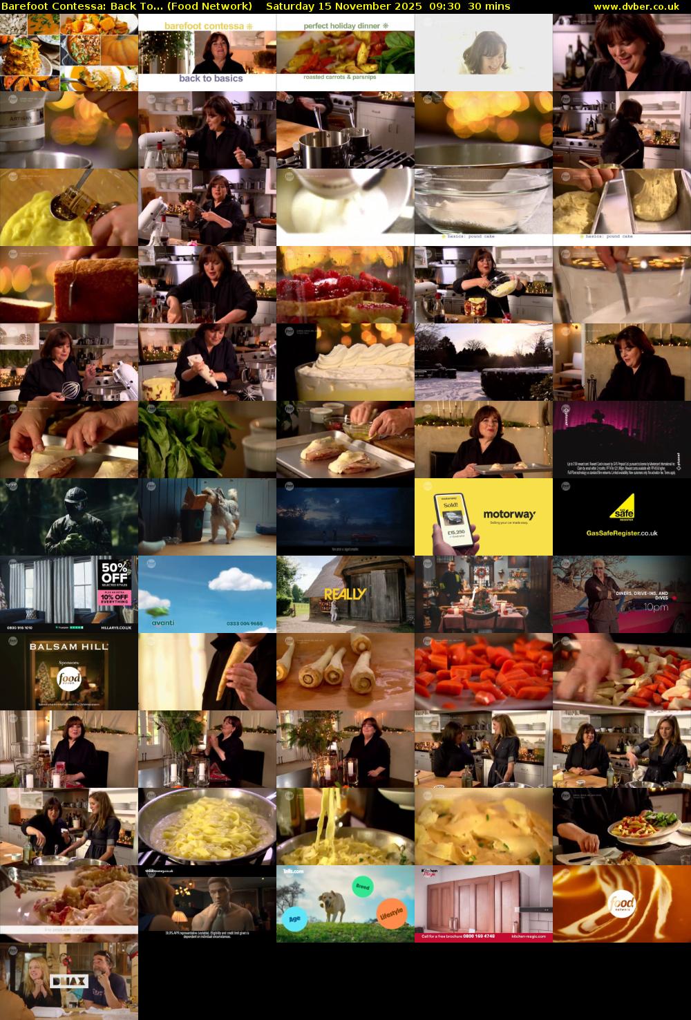 Barefoot Contessa: Back To... (Food Network) Saturday 15 November 2025 09:30 - 10:00