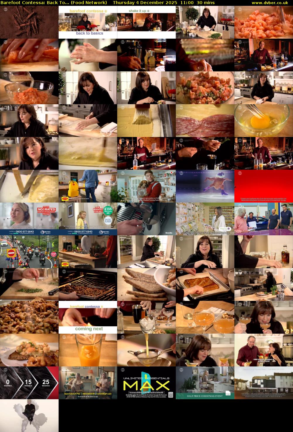 Barefoot Contessa: Back To... (Food Network) Thursday 4 December 2025 11:00 - 11:30