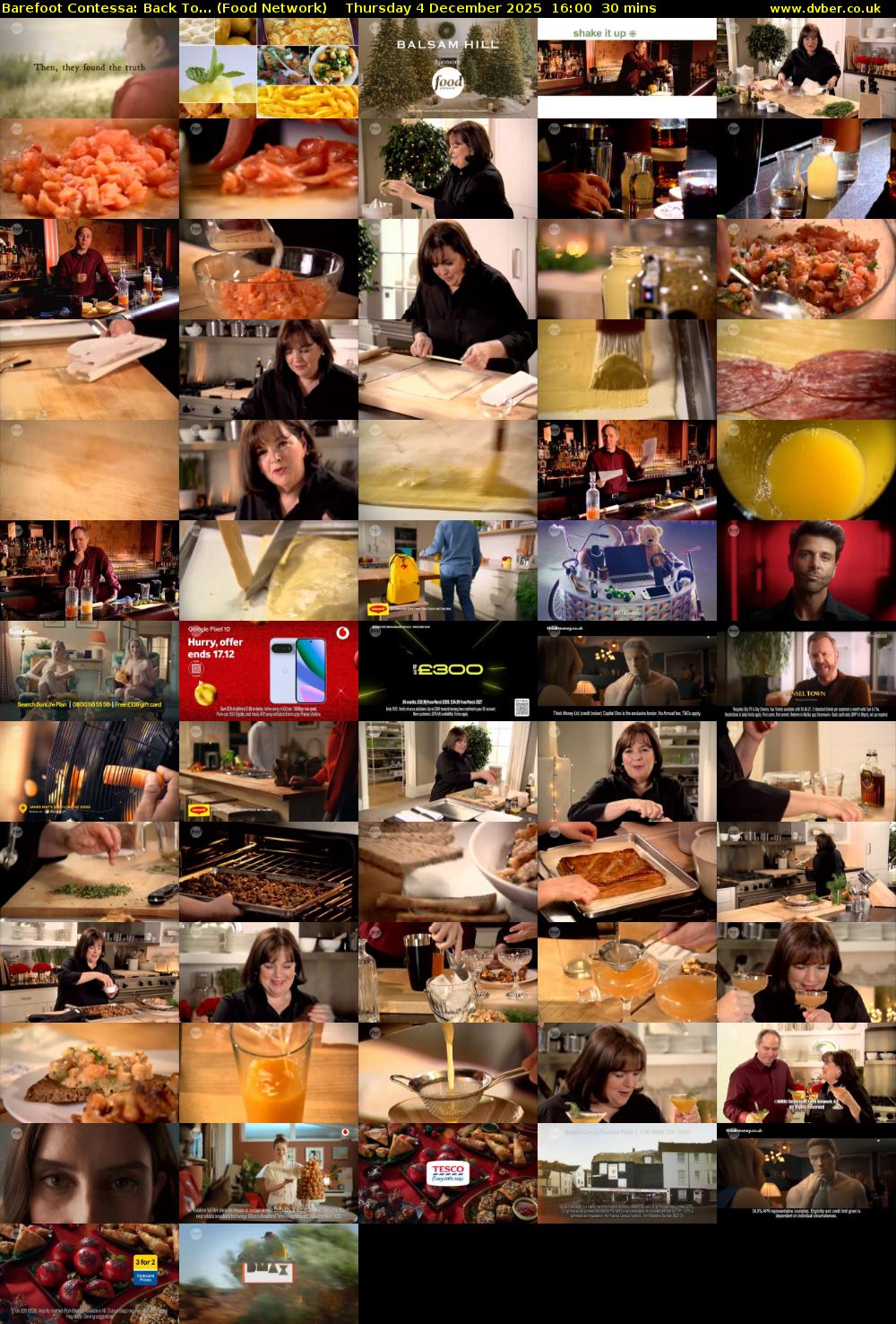 Barefoot Contessa: Back To... (Food Network) Thursday 4 December 2025 16:00 - 16:30