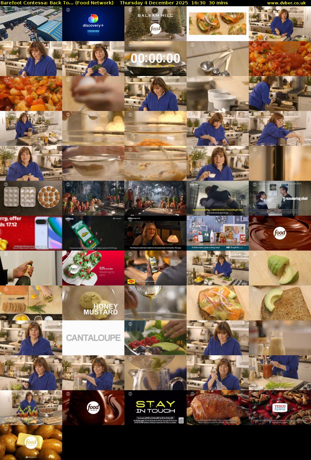 Barefoot Contessa: Back To... (Food Network) Thursday 4 December 2025 16:30 - 17:00