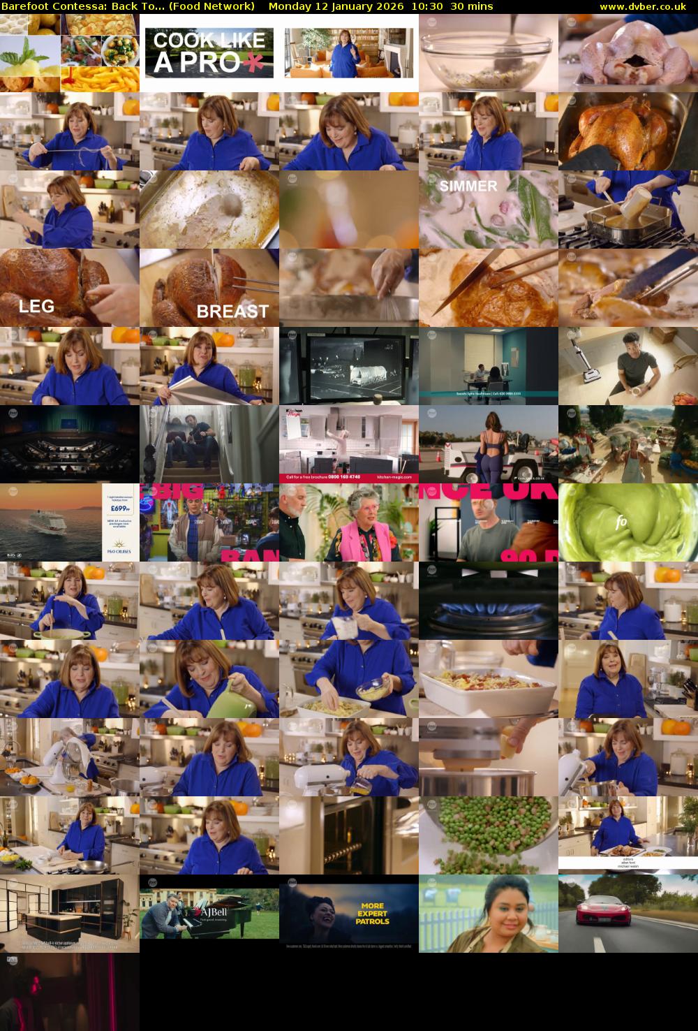 Barefoot Contessa: Back To... (Food Network) Monday 12 January 2026 10:30 - 11:00