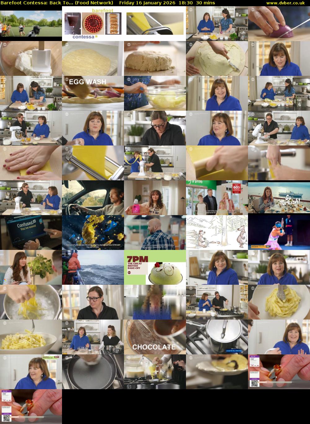Barefoot Contessa: Back To... (Food Network) Friday 16 January 2026 18:30 - 19:00
