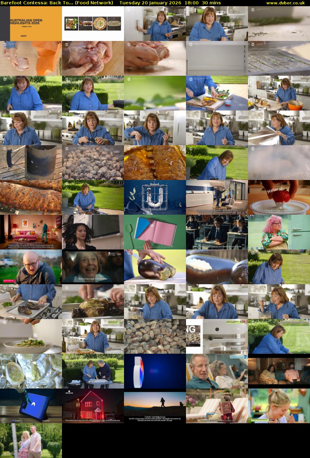 Barefoot Contessa: Back To... (Food Network) Tuesday 20 January 2026 18:00 - 18:30