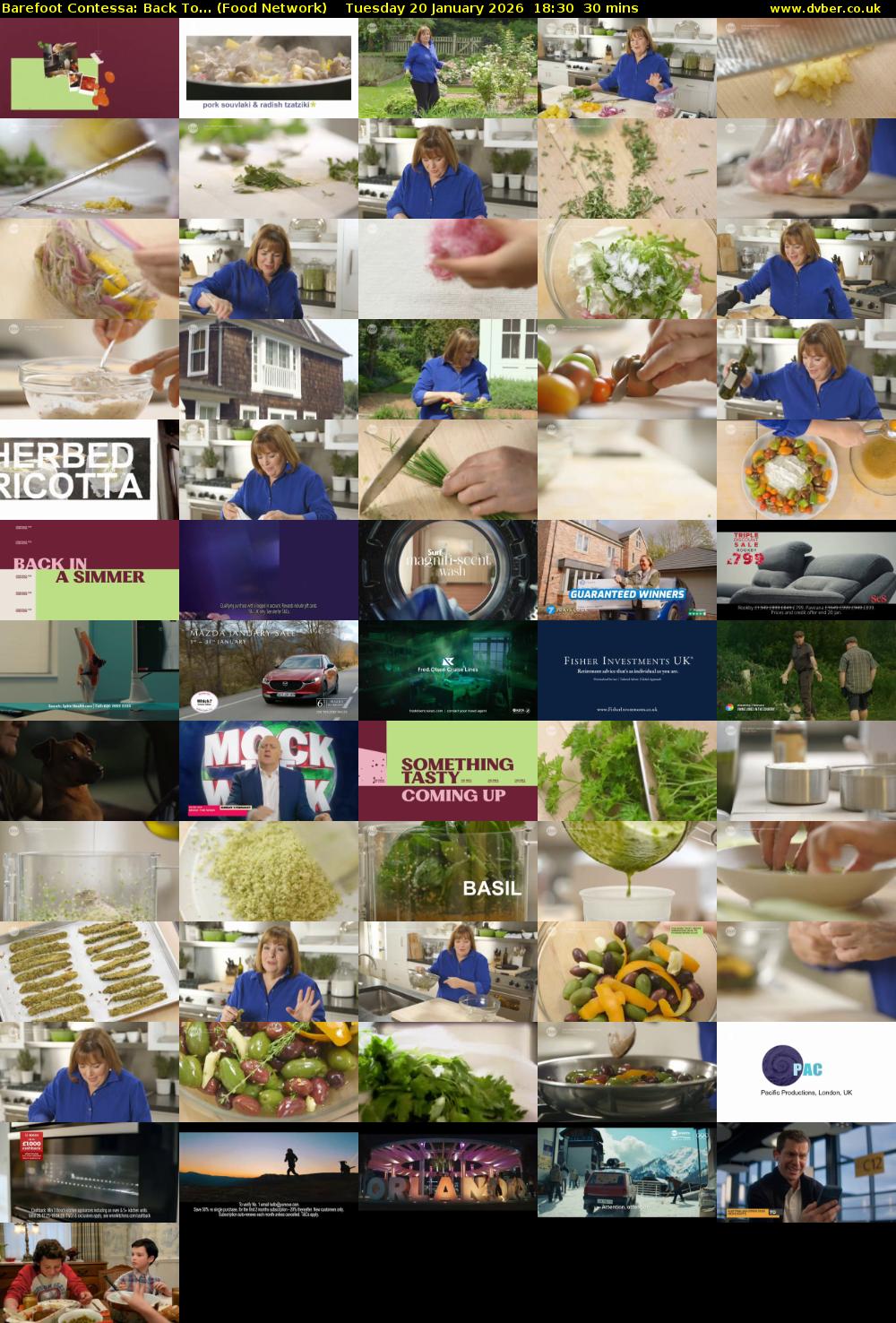 Barefoot Contessa: Back To... (Food Network) Tuesday 20 January 2026 18:30 - 19:00