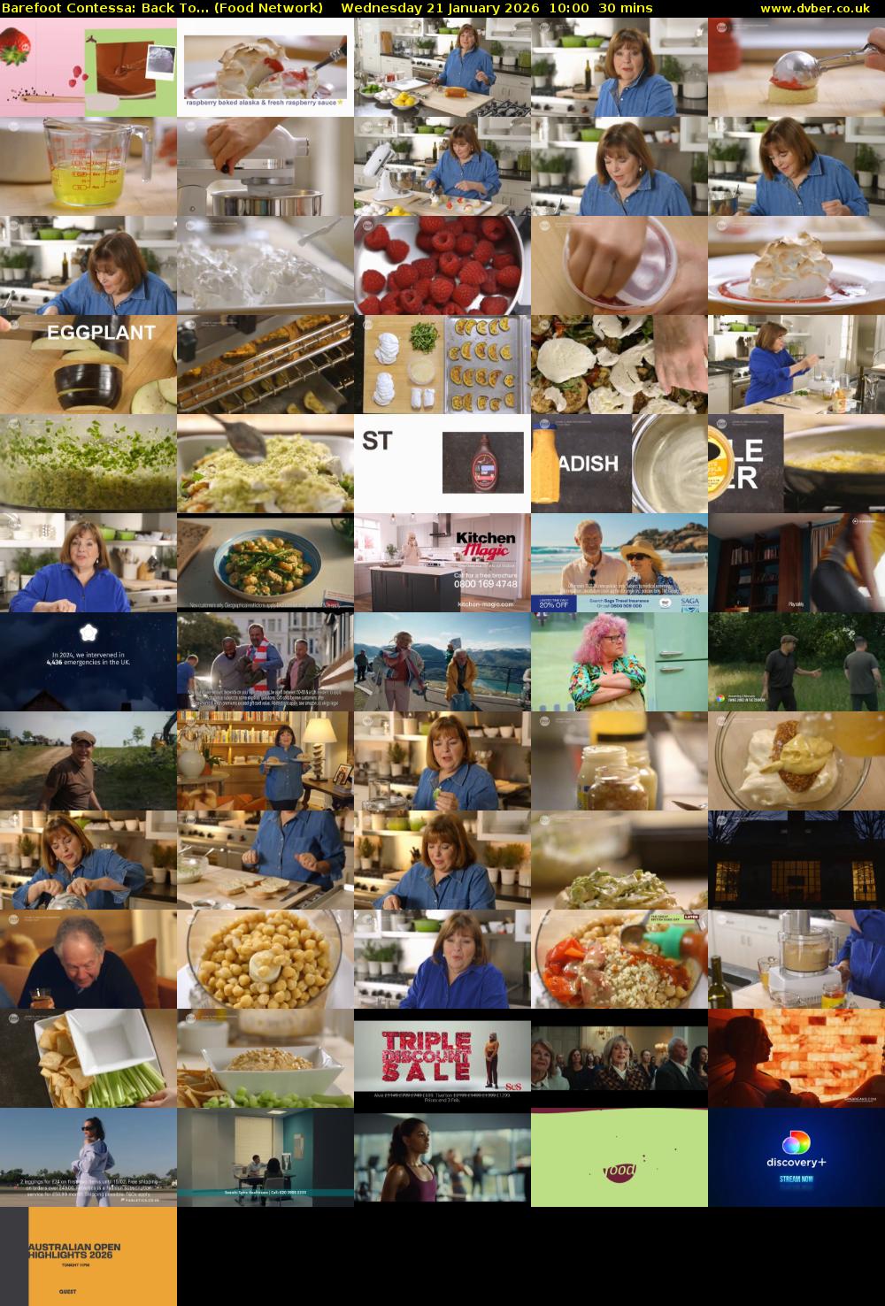 Barefoot Contessa: Back To... (Food Network) Wednesday 21 January 2026 10:00 - 10:30