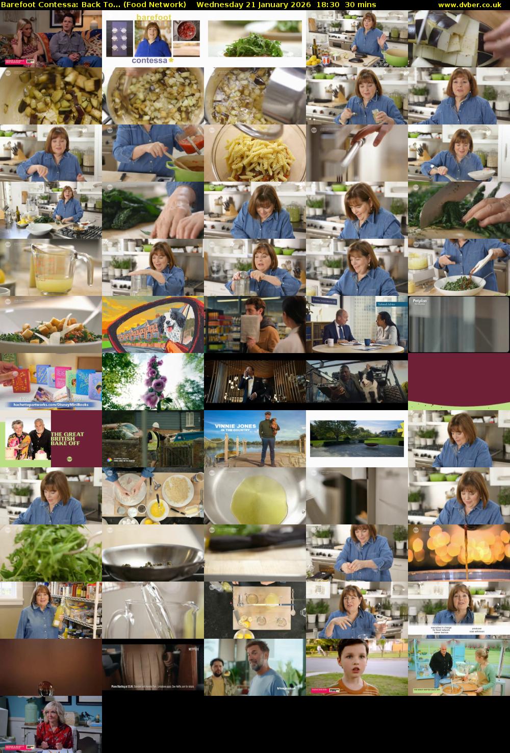 Barefoot Contessa: Back To... (Food Network) Wednesday 21 January 2026 18:30 - 19:00