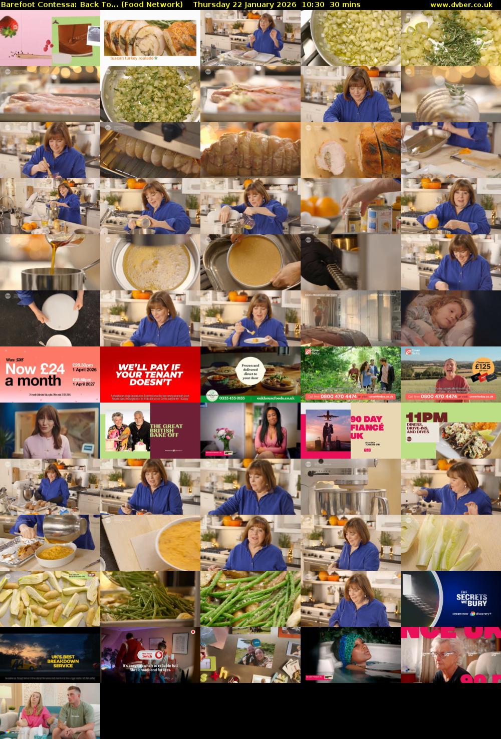 Barefoot Contessa: Back To... (Food Network) Thursday 22 January 2026 10:30 - 11:00