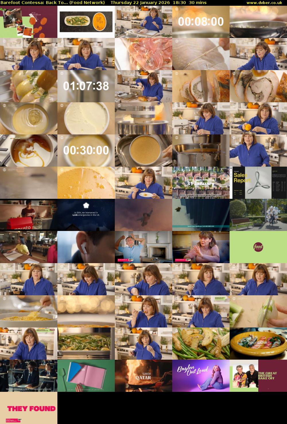 Barefoot Contessa: Back To... (Food Network) Thursday 22 January 2026 18:30 - 19:00