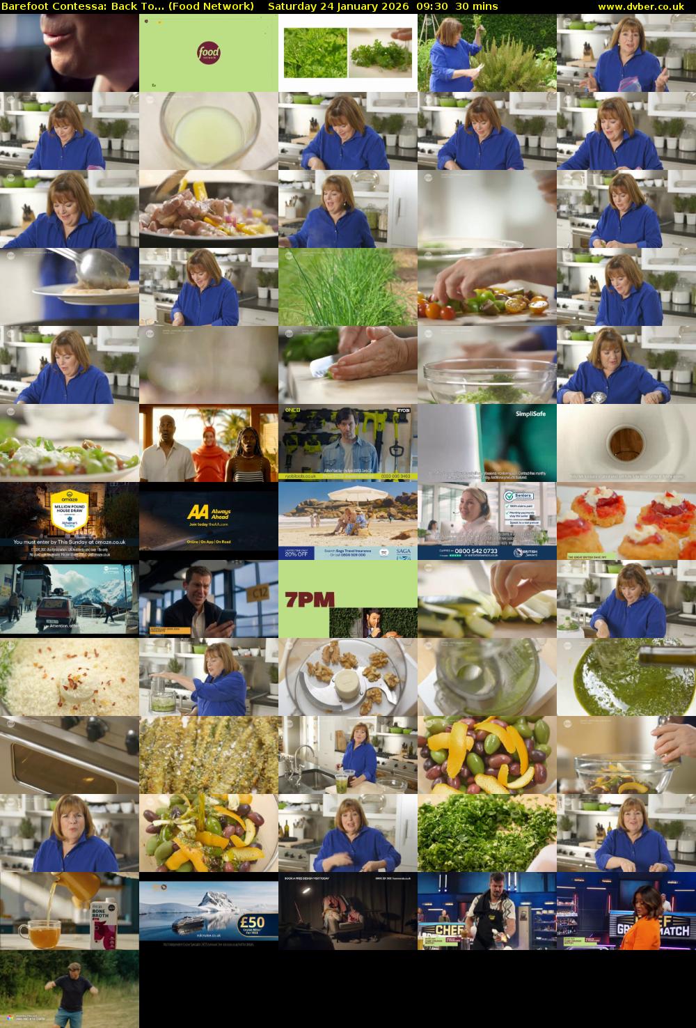 Barefoot Contessa: Back To... (Food Network) Saturday 24 January 2026 09:30 - 10:00