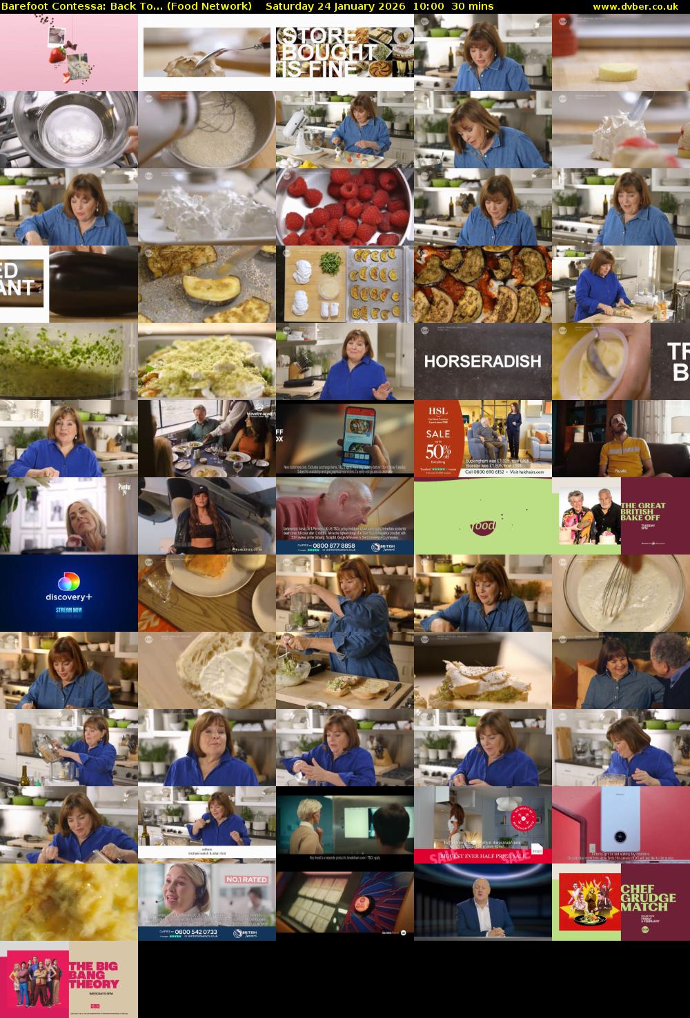 Barefoot Contessa: Back To... (Food Network) Saturday 24 January 2026 10:00 - 10:30