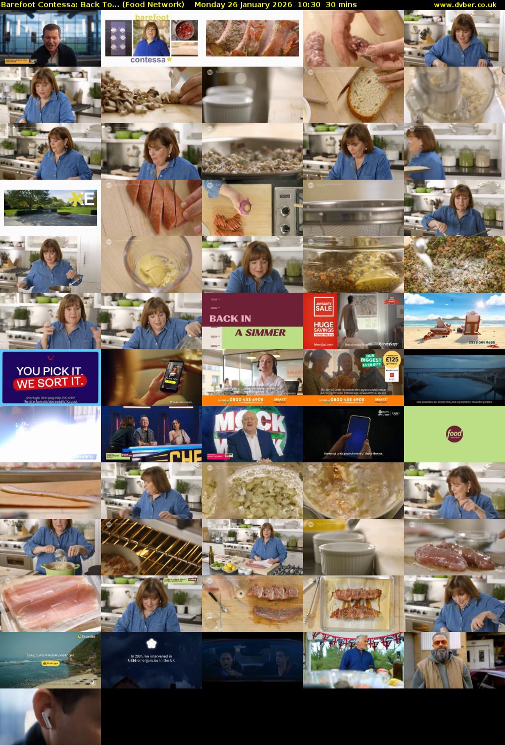Barefoot Contessa: Back To... (Food Network) Monday 26 January 2026 10:30 - 11:00