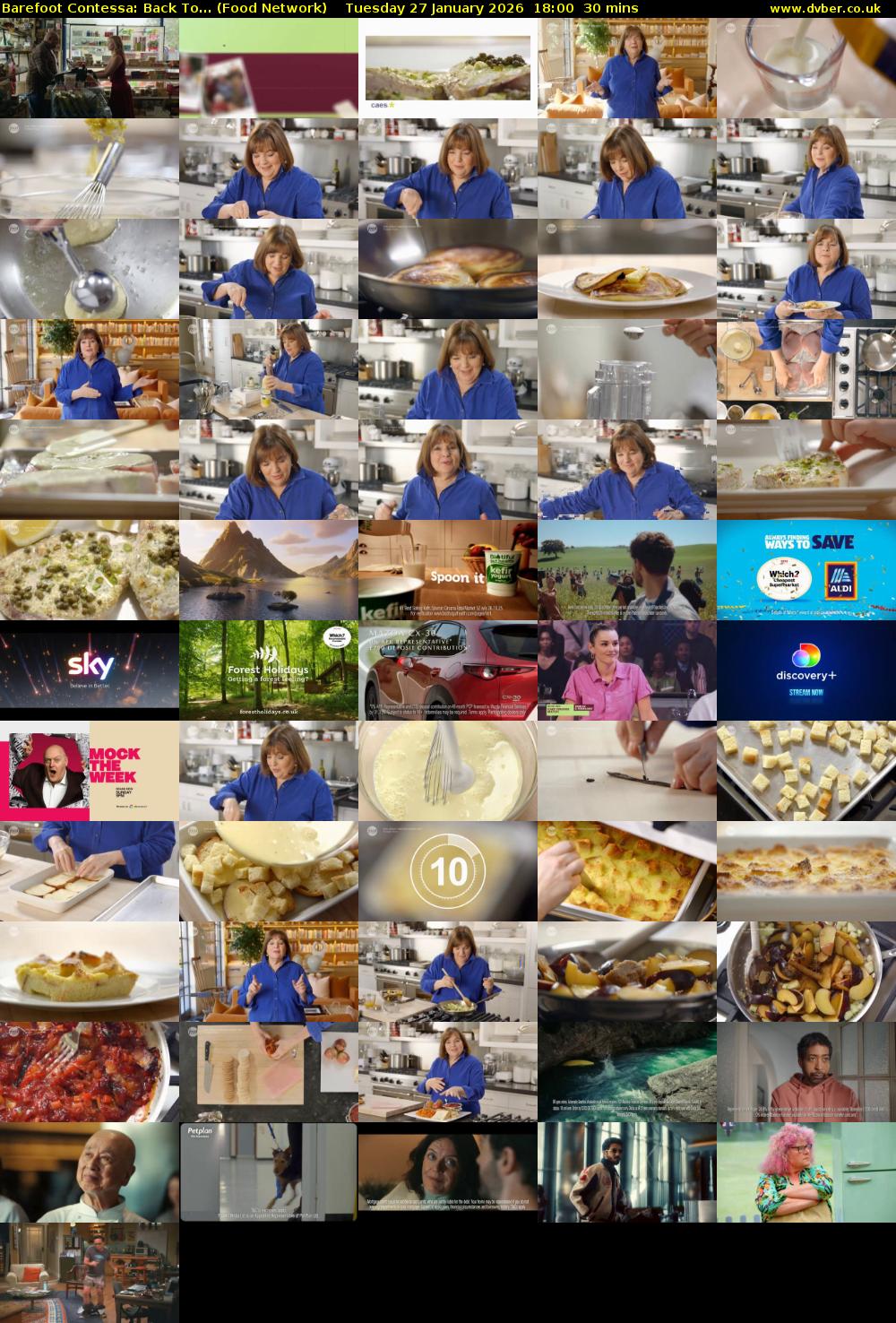 Barefoot Contessa: Back To... (Food Network) Tuesday 27 January 2026 18:00 - 18:30