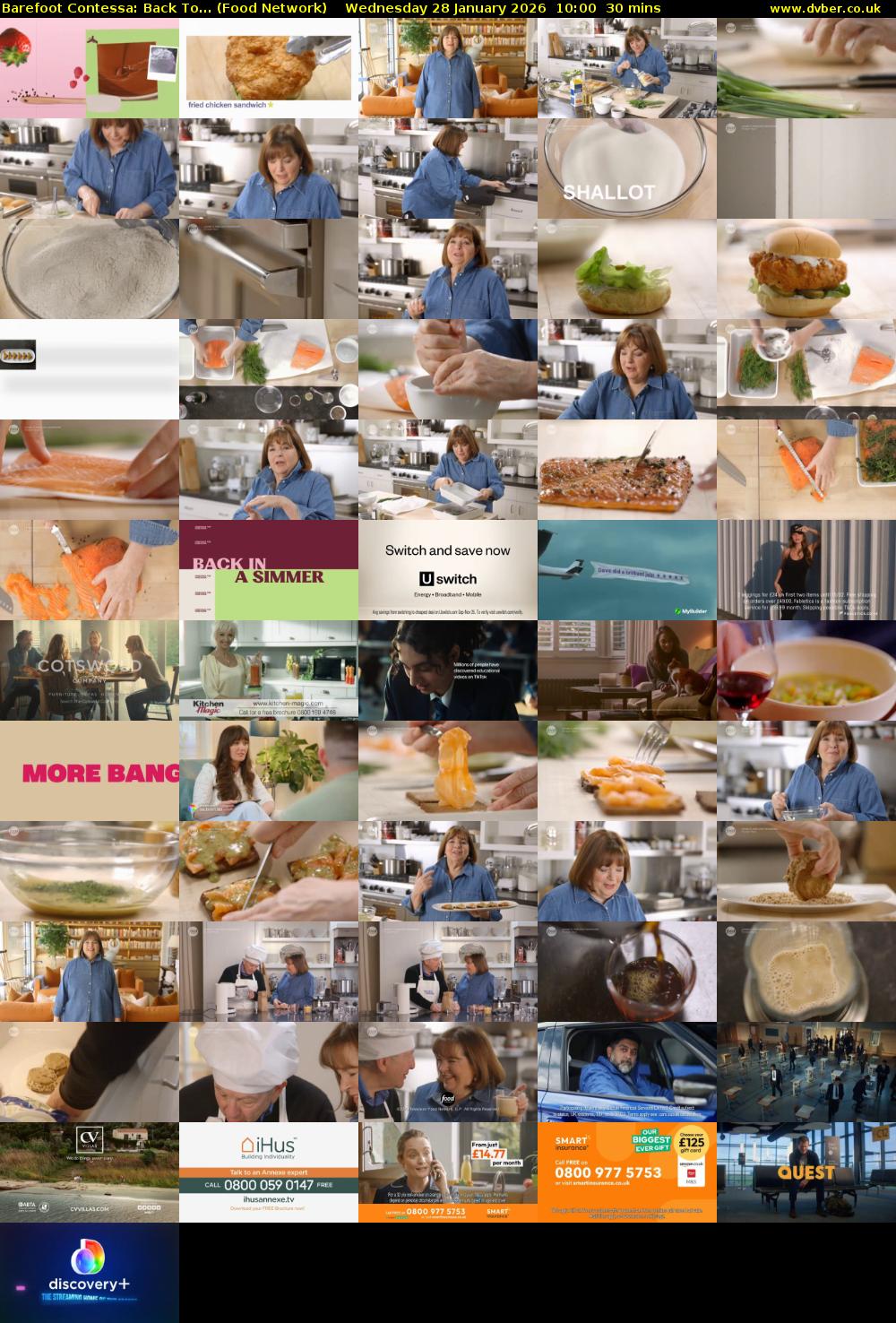 Barefoot Contessa: Back To... (Food Network) Wednesday 28 January 2026 10:00 - 10:30