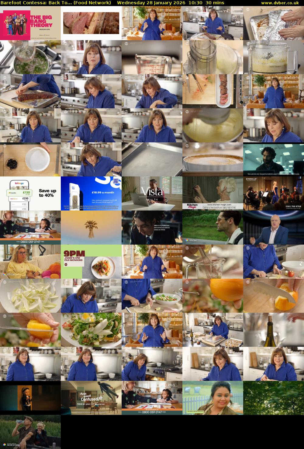 Barefoot Contessa: Back To... (Food Network) Wednesday 28 January 2026 10:30 - 11:00