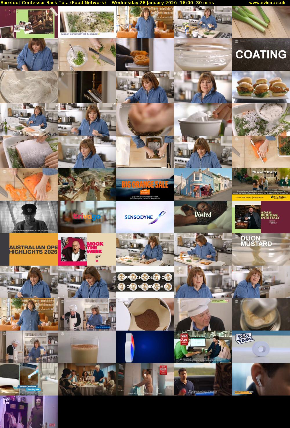 Barefoot Contessa: Back To... (Food Network) Wednesday 28 January 2026 18:00 - 18:30