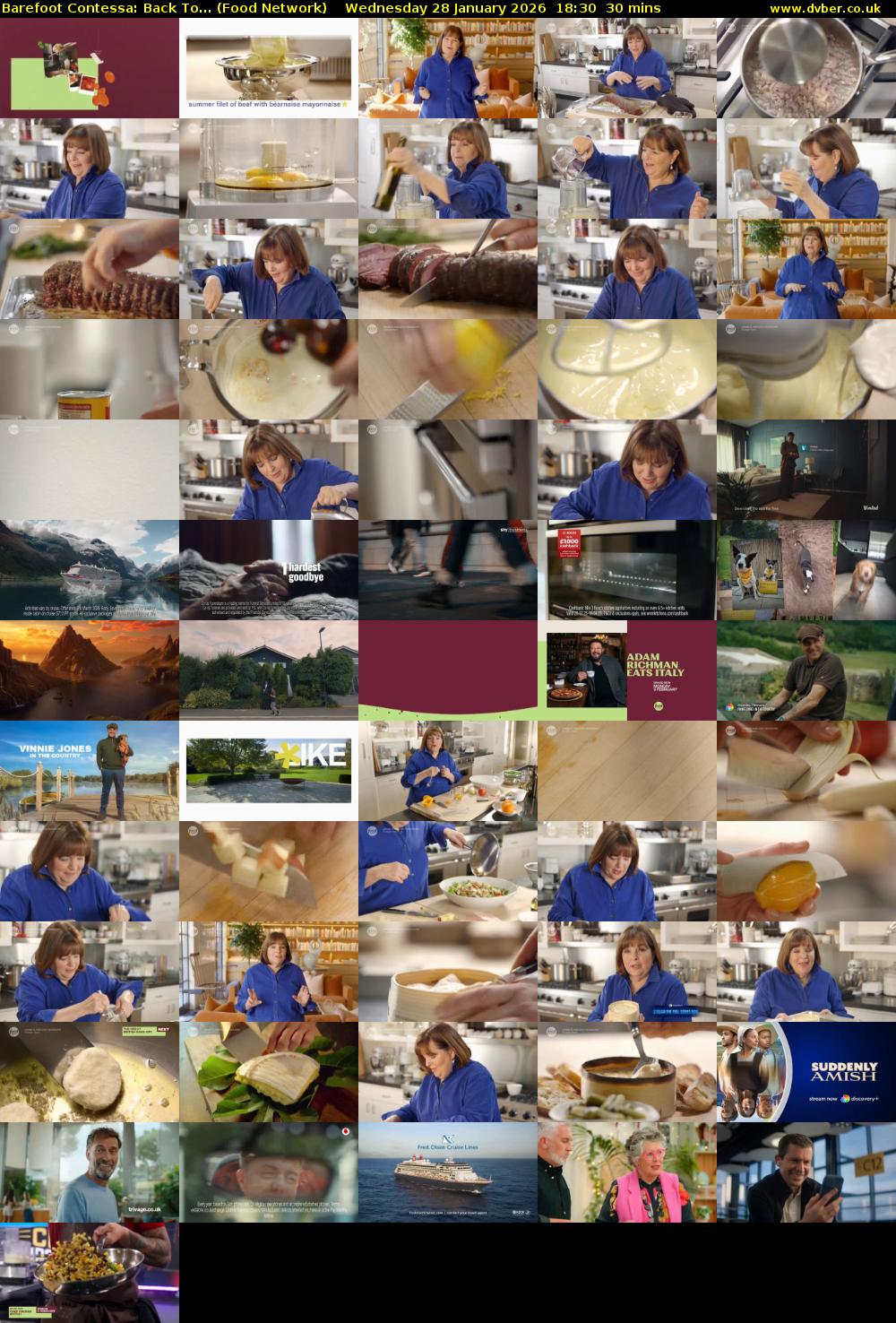 Barefoot Contessa: Back To... (Food Network) Wednesday 28 January 2026 18:30 - 19:00