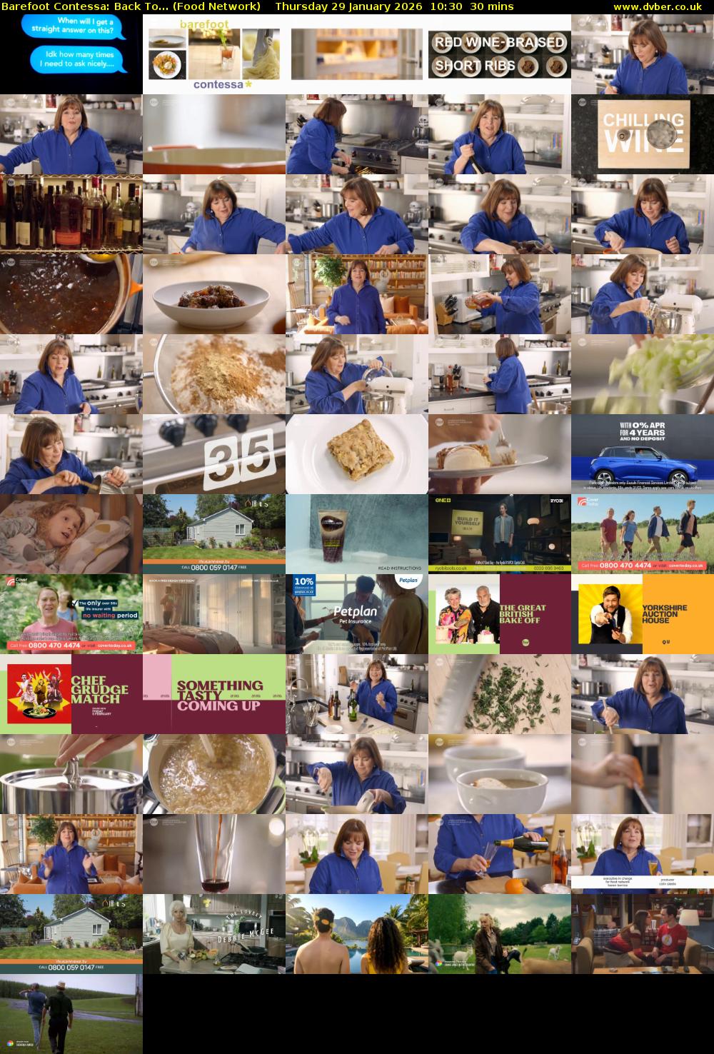 Barefoot Contessa: Back To... (Food Network) Thursday 29 January 2026 10:30 - 11:00