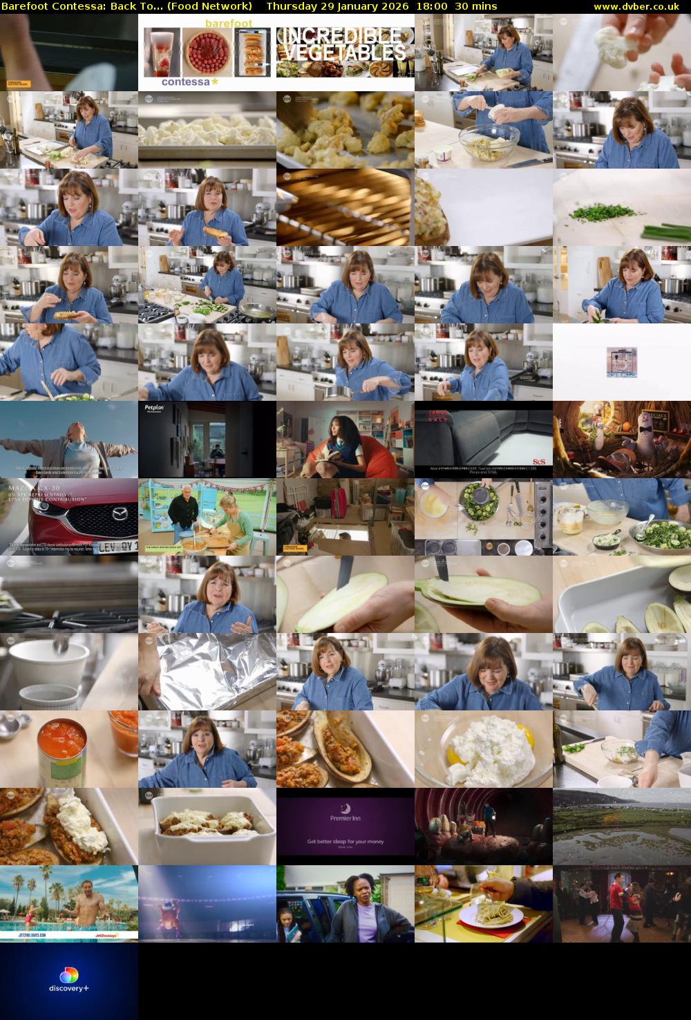 Barefoot Contessa: Back To... (Food Network) Thursday 29 January 2026 18:00 - 18:30