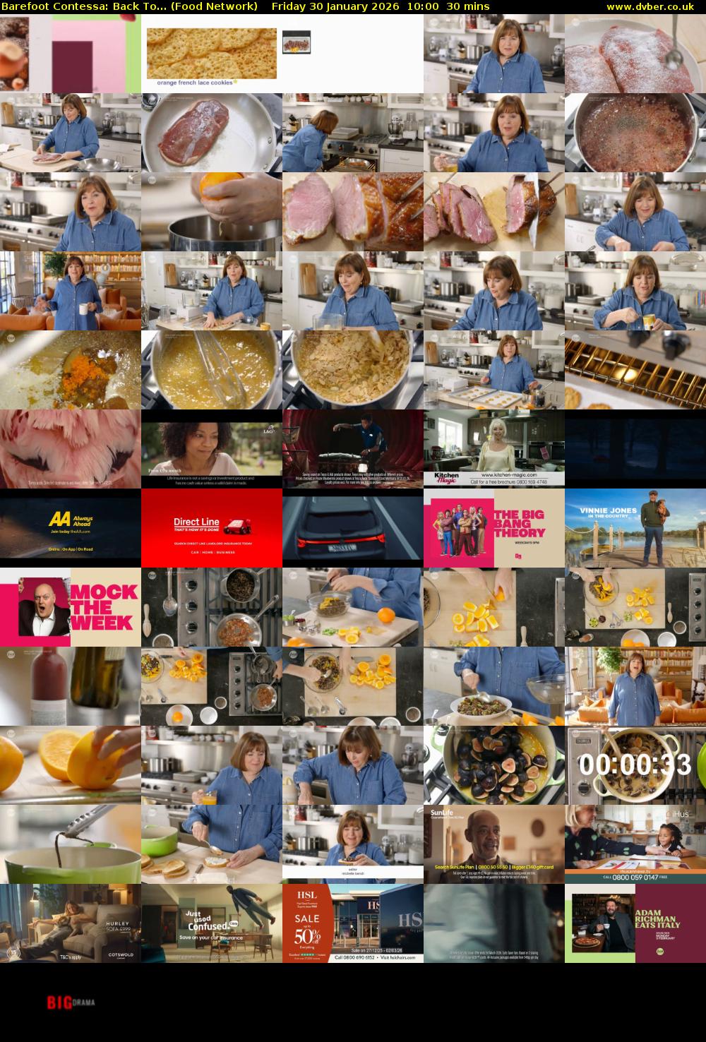 Barefoot Contessa: Back To... (Food Network) Friday 30 January 2026 10:00 - 10:30