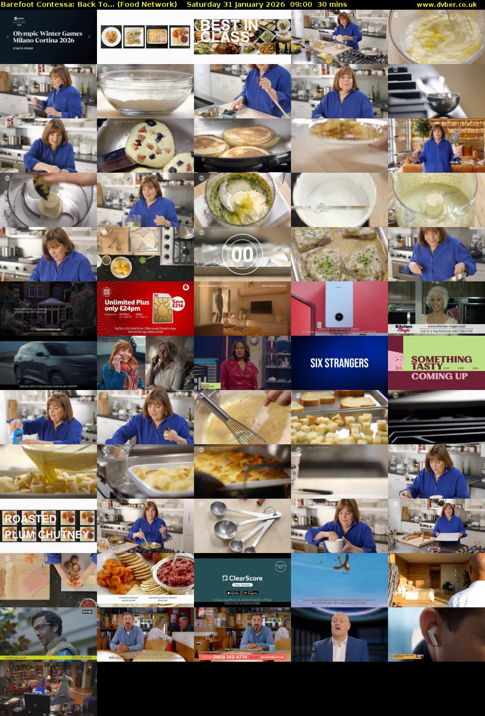 Barefoot Contessa: Back To... (Food Network) Saturday 31 January 2026 09:00 - 09:30