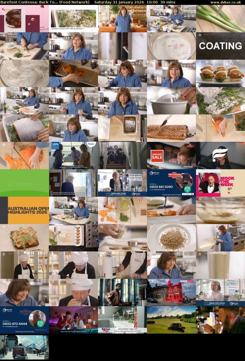 Barefoot Contessa: Back To... (Food Network) Saturday 31 January 2026 10:00 - 10:30