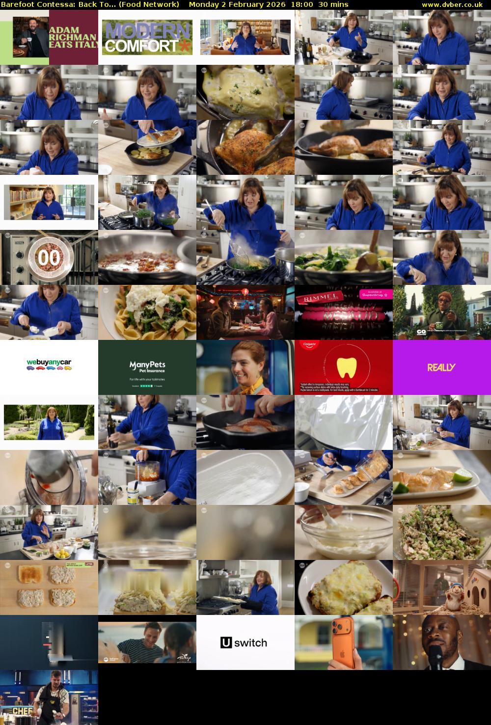 Barefoot Contessa: Back To... (Food Network) Monday 2 February 2026 18:00 - 18:30