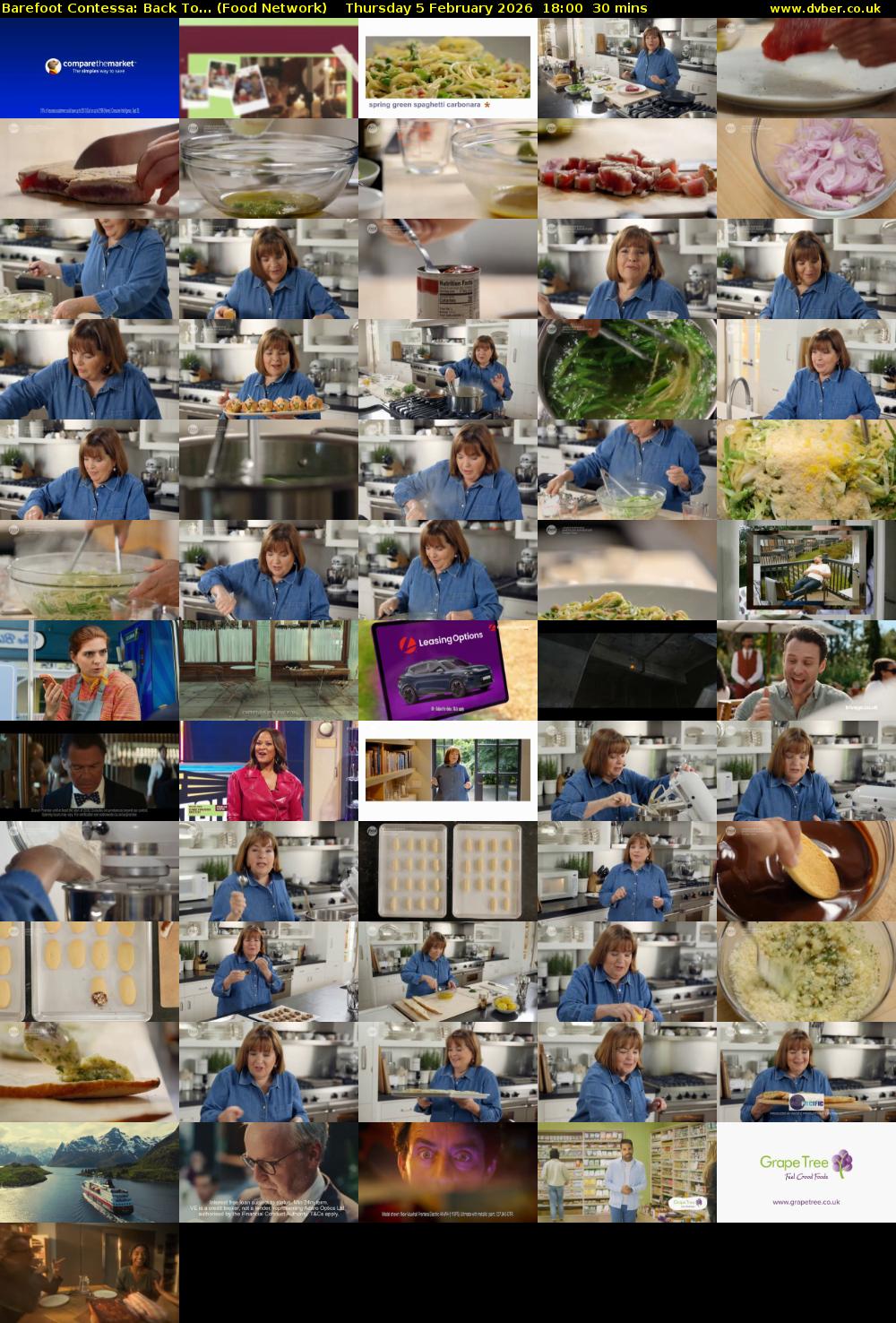 Barefoot Contessa: Back To... (Food Network) Thursday 5 February 2026 18:00 - 18:30