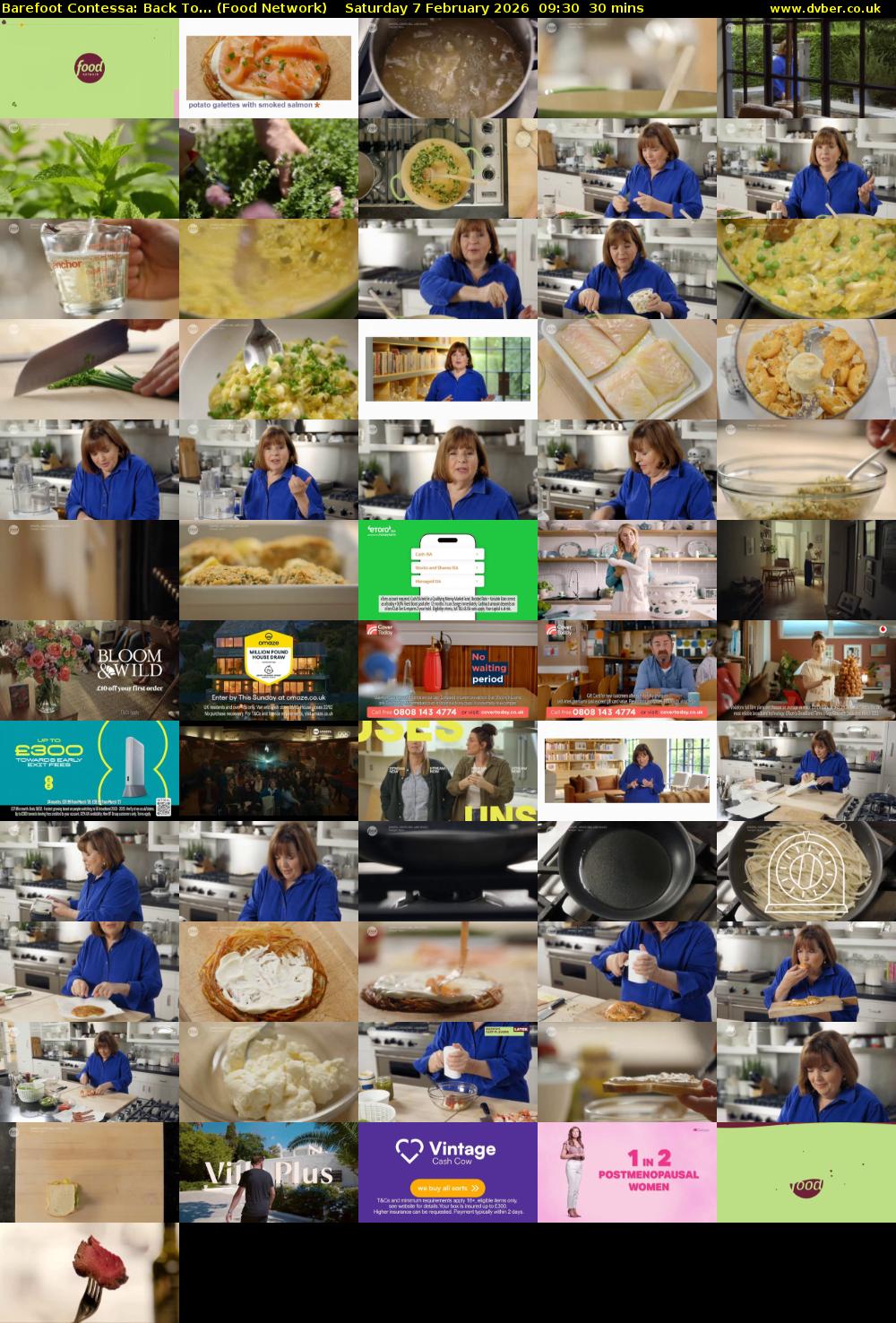 Barefoot Contessa: Back To... (Food Network) Saturday 7 February 2026 09:30 - 10:00