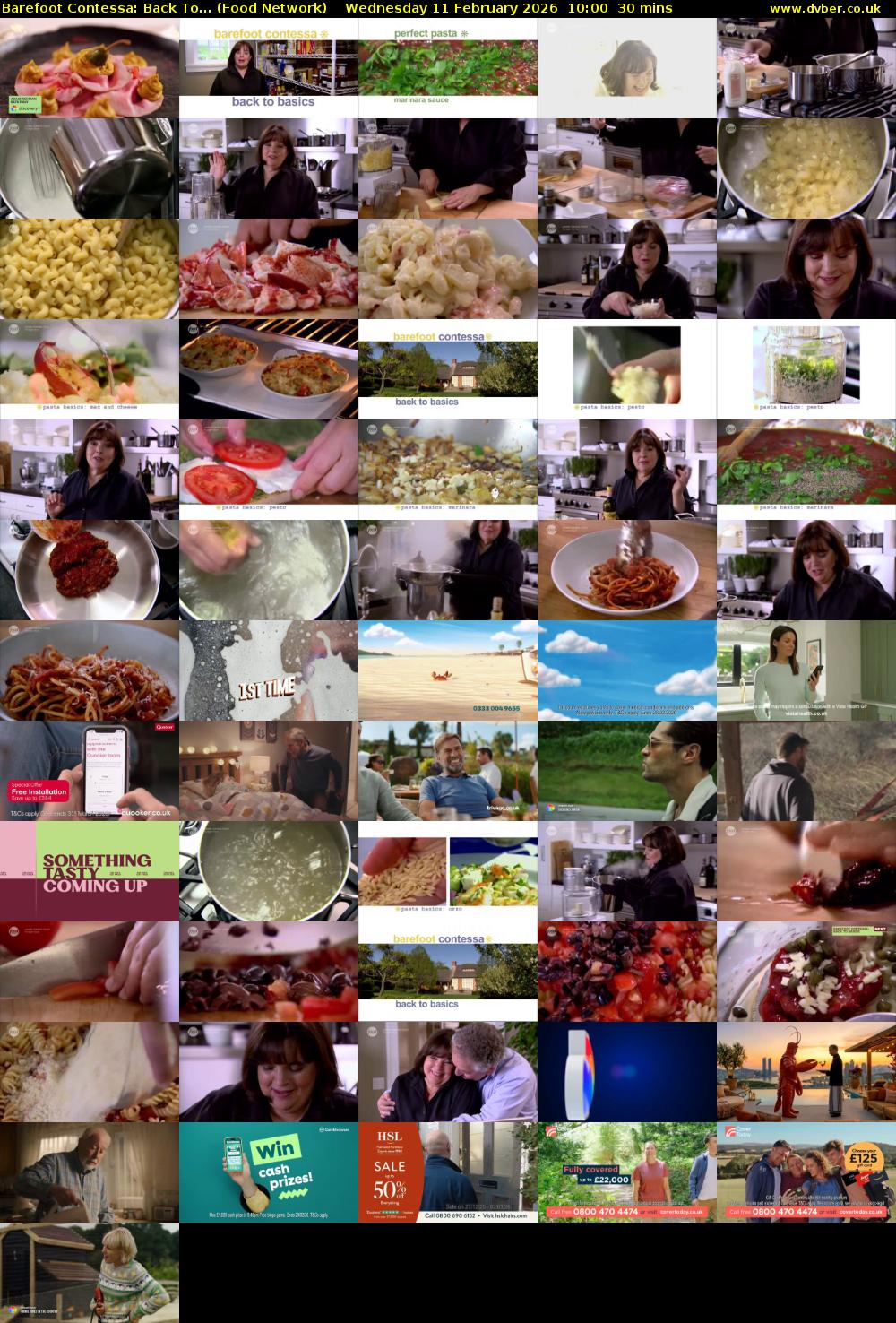 Barefoot Contessa: Back To... (Food Network) Wednesday 11 February 2026 10:00 - 10:30